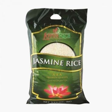 Lotus Jasmine Rice, 5Kg-White, 8 Pieces Per Carton